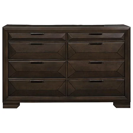 Contemporary Eight Drawer Dresser